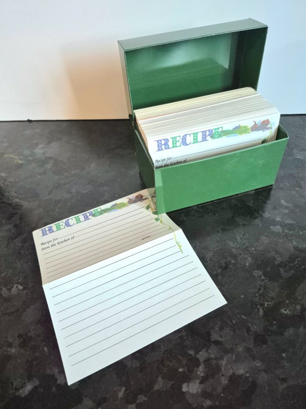 Vintage Ohio Art Recipe Box, Full Of Free Recipe Cards, Bryan Ohio, Made In USA